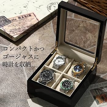 時計　腕時計　まとめ売り　箱付き IGIMI 時計ケース 腕時計 収納ケース 6本用 黒合皮 ウォッチ